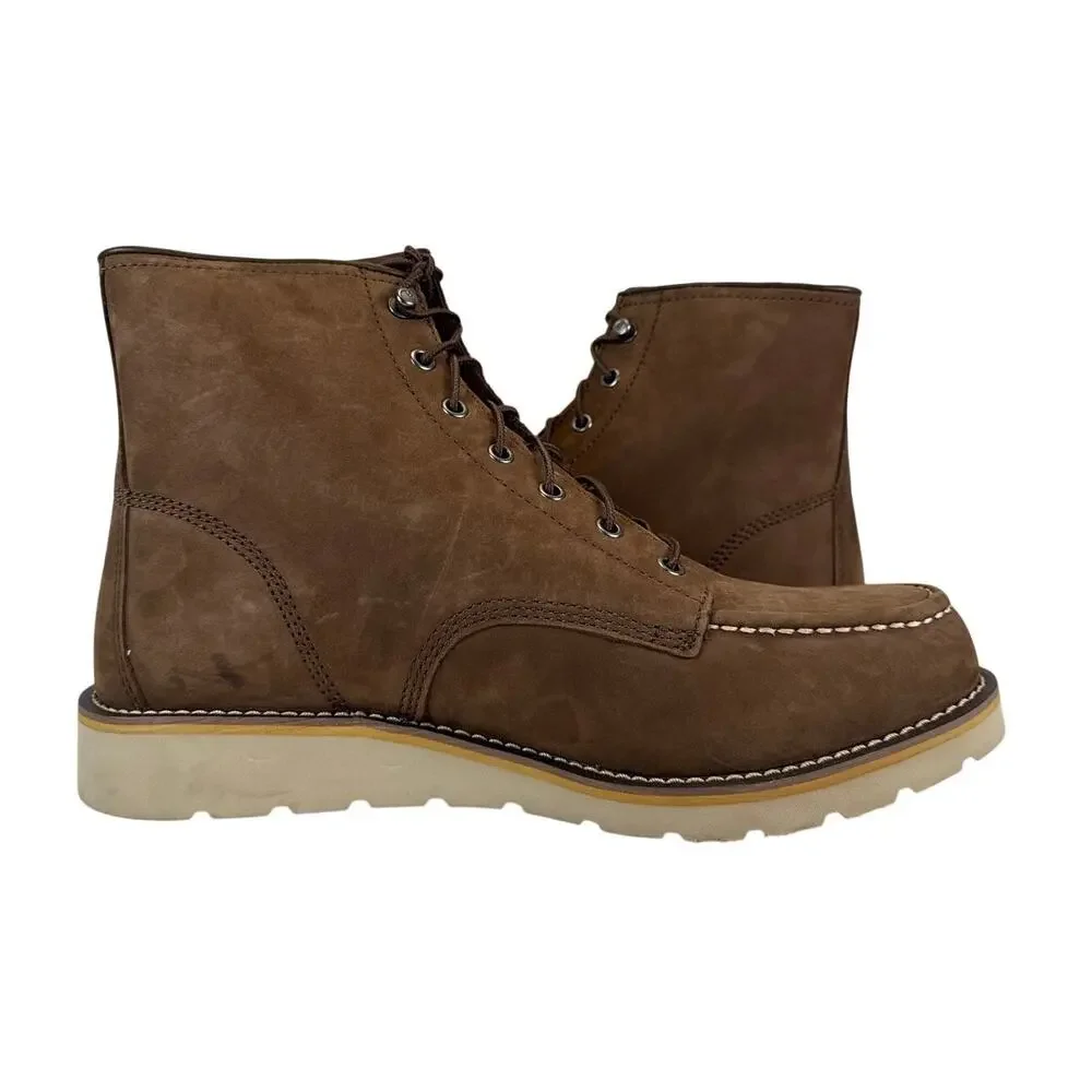 Carhartt Work Boot‎ Mens 12 Brown Nubuck Leather Soft Moc Toe FW6072